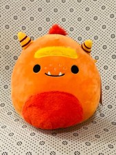 Squishmallows Halloween Squad 8" ERNEST the Orange Monster NWT Kellytoy Plush