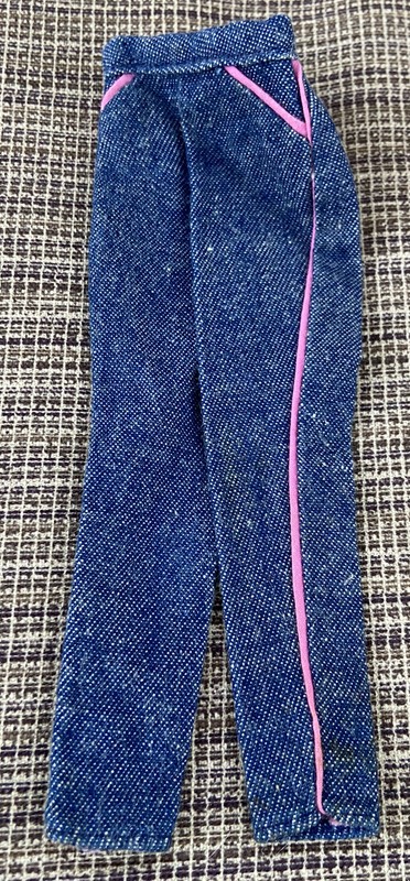 Vintage 1981 Fashion Jeans Barbie # 5315 BLUE JEANS WITH PINK STRIPE ONLY