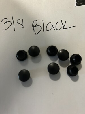 16 Piece Black 3/8  HOLE Caps  Plastic Car Bumper Furniture