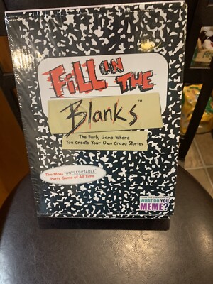 FILL IN THE BLANKS The Family Game Where You Create Your Own Stories NEW Sealed