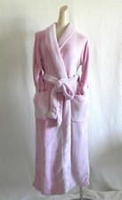 Oscar de la Renta Robe Soft Fuzzy Pink/Purple Belted Pockets Long Sleeve S/M