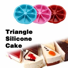 Teglia per torte in silicone rotonda 8 triangoli muffin pizza pasticceria stampo da forno K9 U9Q7