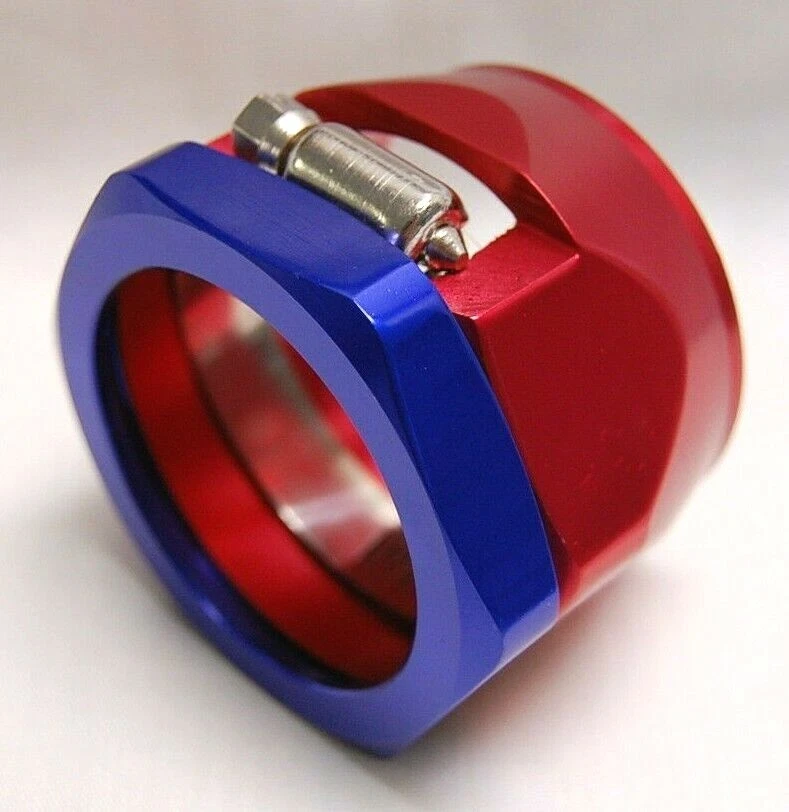 (LOT OF 2) 15/16" ID Aluminum Magna Clamp OD Radiator Hose End 1.4" 1-3/8" OD - Image 2 of 4