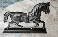 New Primitive Country Farmhouse RUSTIC HORSE WEATHER VANE Statue Stand Figure