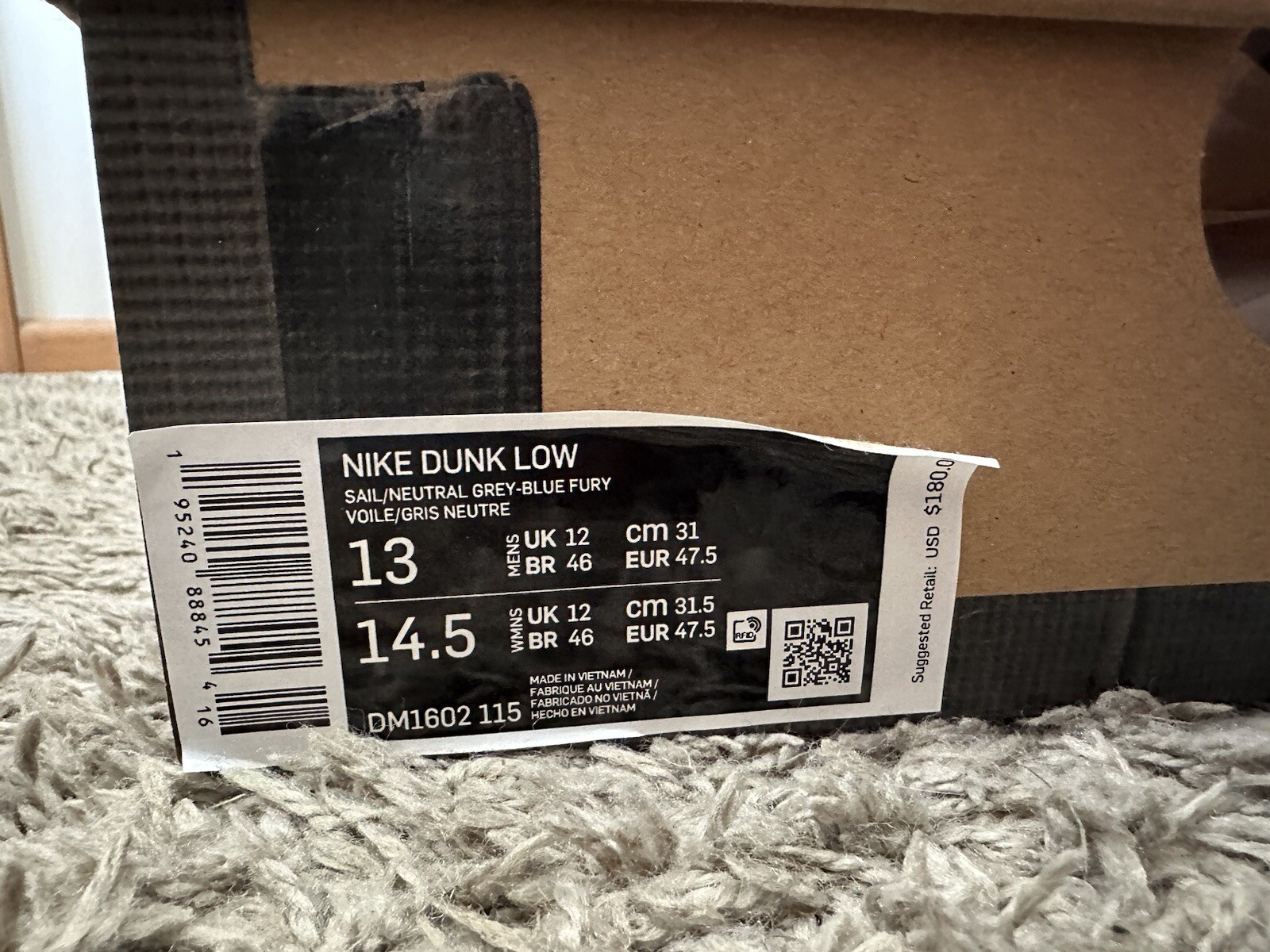 OFF WHITE X NIKE Taglia 13 Nike Dunk Low x bianco sporco lotto 02 di 50 2021