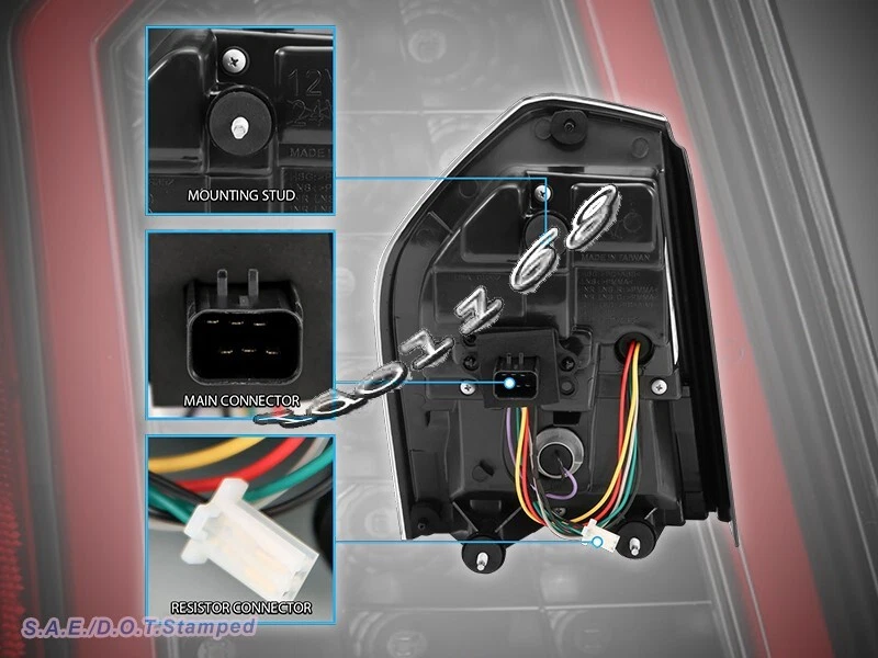 Luces traseras negras LED completas Chrysler 300 2011-2014 nuevas Foto 2 de 4