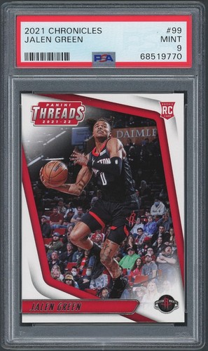 2021-22 Chronicles Threads Jalen Green RC #99 - PSA 9 -Houston Rockets