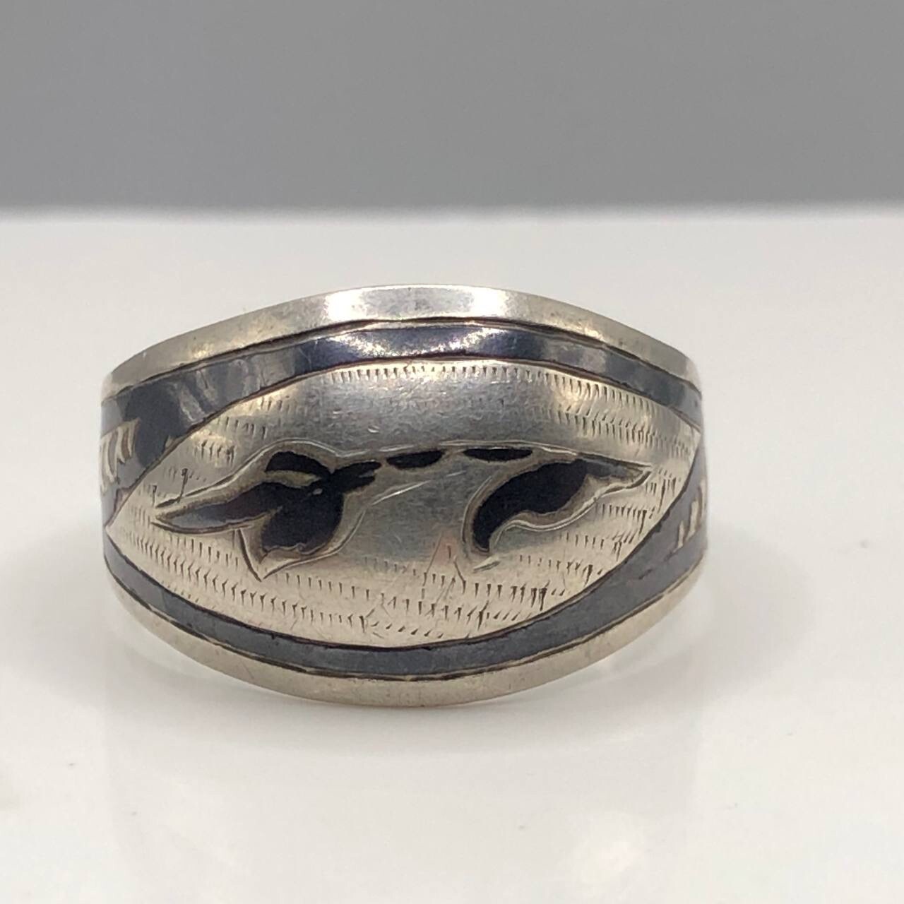 Old Soviet Silver 875 Ring Kubachi - image 1