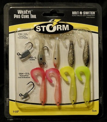 Storm WildEye Pro Curl Tail (Bait-n-Switch) 1-1/2'' Kit #1 - Fishing - NIP