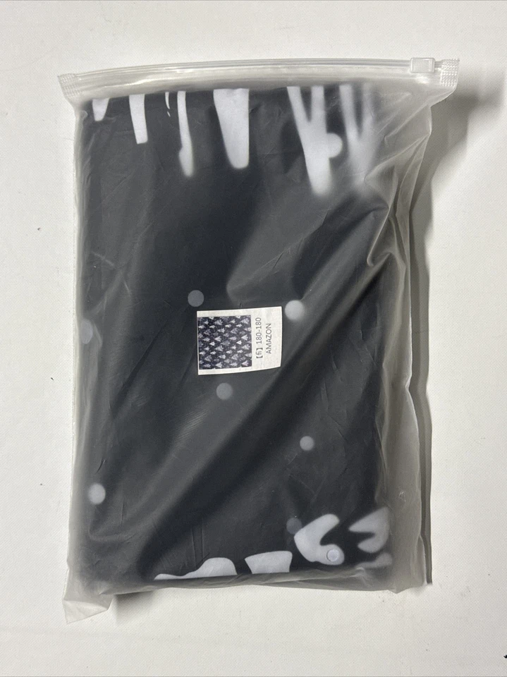 Black With White Chrismtas Trees Shower Curtain With Hooks - Image 2 of 3