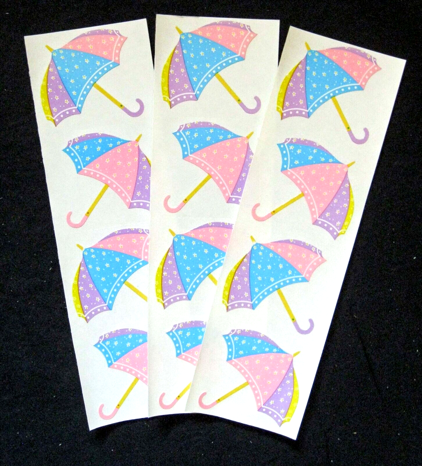 Mrs Grossman 2x6 inch Sticker Sheets 'Pastel Umbrellas' (Vintage ...