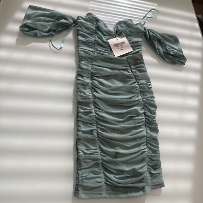 Selfie Leslie New NIGHT TO REMEMBER OFF-SHOULDERDRESS Sage Green S Small U1 | eBay Selfie Leslie New NIGHT TO REMEMBER OFF-SHOULDERDRESS Sage Green S Small U1 | eBay