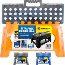 WIDE 150KG FOLDING STEP STOOL MULTI PURPOSE HEAVY DUTY HOME KITCHEN FOLDABLE NEW