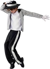 Dance Star Costume 80S 90S Pop Michael Jackson Dance Halloween 10-12 Youth NEW