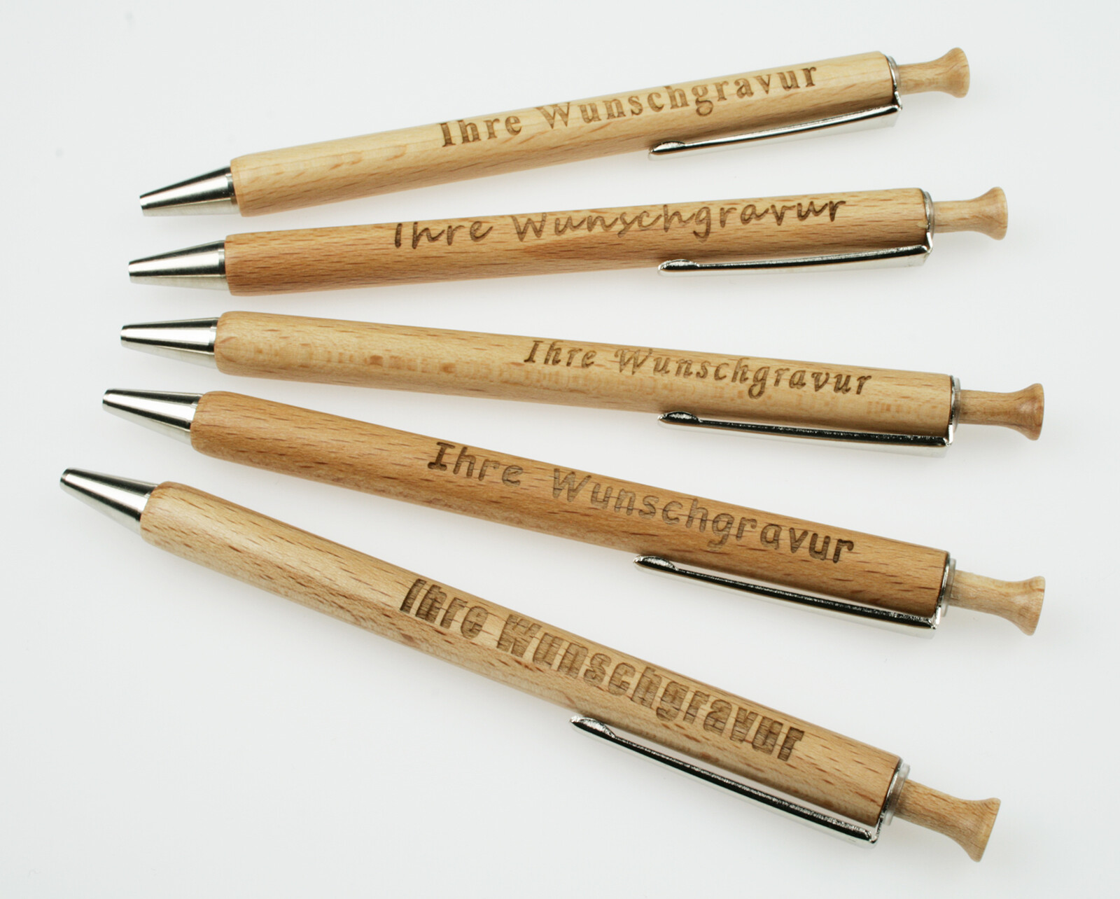 Holzkugelschreiber Mit Gravur 'Viel Erfolg' & Holzbox | Personalisiertes Geschenk Für Schule & Büro