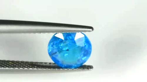 2.11 ct ULTRA RARE - GLOW NEON BLUE NATURAL APATITE Round See Vdo CL - Video 1 of 1