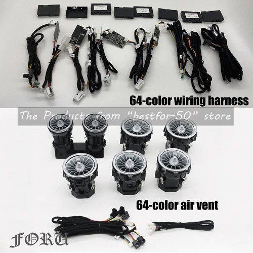 Kit de ventilación de aire de luz ambiental para Benz W205 C300 C63 actualización de 3 colores 64 colores apto para Benz W205 C300 C63 - Imagen 1 de 12