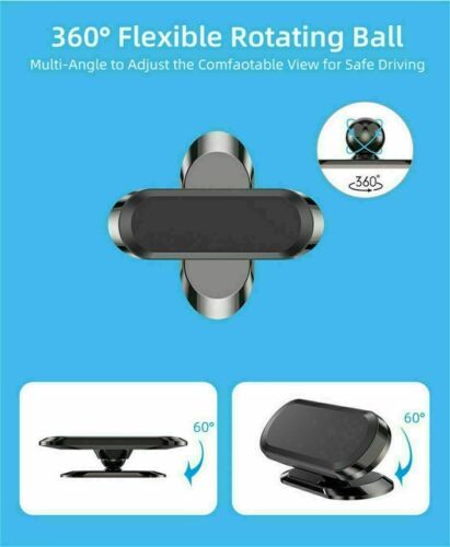 Magnetic Car Mobile Phone Holder Dashboard Mount Metal Plates 360 Rotating - Picture 7 of 14