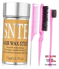 Hair Wax Stick Slick Back Hair Brush Frizz Control for Women Kids, Non