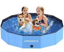 Foldable Dog Pool, Hard Plastic Dog Swimming Pools for Large Dogs, Collapsibl...