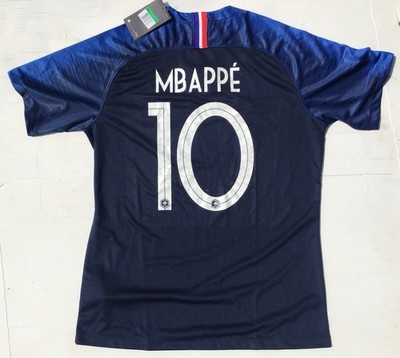Nike France Men's Home Jersey 2018 Legend Mbappe #10 - Navy-With