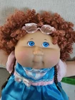 Cabbage Patch Kids 2004 Play Along Doll, Auburn Curly Hair, Braids, Blue Dress