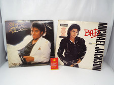 Michael Jackson Album x 2 Vinyl Thriller & Bad      Z9
