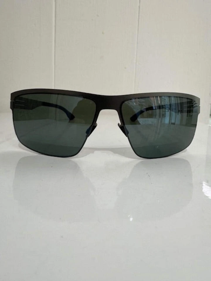 Lunettes de soleil Ic!Berlin Nate 63 15 150 Graphite Green lens 100% Authentic - Photo 2/4