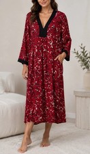 Oscar De La Renta Pink Label Long Robe Housedress Dressing Robe Nightgown Size M