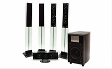 AUVI HT50 5.1 Home Theater Audio System, Rare, Glass Speaker Display