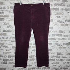 Vineyard Vines Corduroy Pants Mens 40x30 Red Slim Fit Straight Leg Stretch
