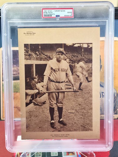BABE RUTH 1926 1927 M101-7 Sporting News Supplements PSA 2 *RARE!* YANKEES HOF