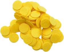 1 Inch Yellow 100Pc Stiff Felt Circles