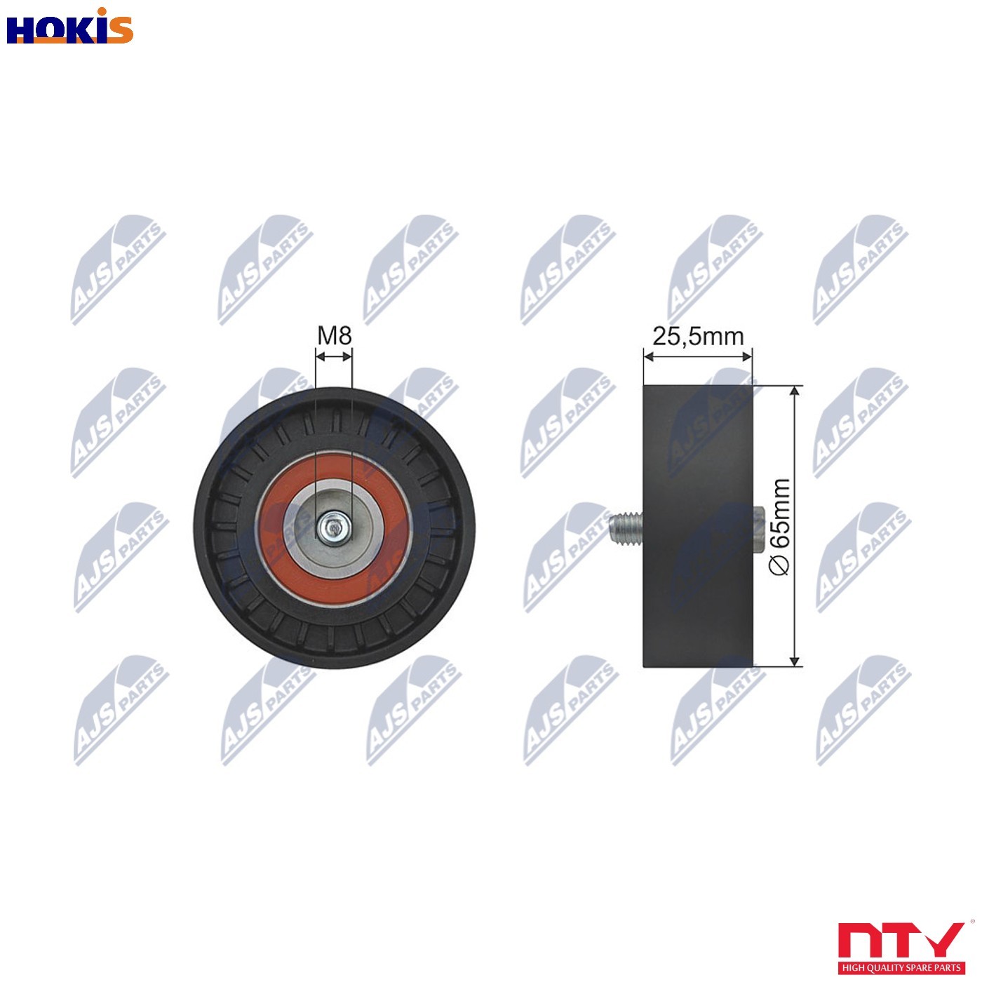 DEFLECTIONGUIDE PULLEY VRIBBED BELT RRK-AR-000 FOR ALFA ROMEO FIAT DOBLO/Cargo