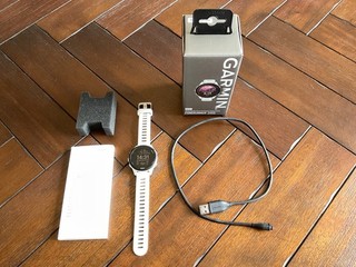 Garmin Forerunner 255 Music GPS Uhr Steinweiss/Schwarz