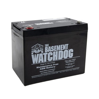 The Basement Watchdog Maintenance Free (AGM) Standby Battery for Backup Sump ...