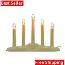 Electric Christmas Window Candle Lamp, 5 Light Christmas Candle Lights Lvory ...
