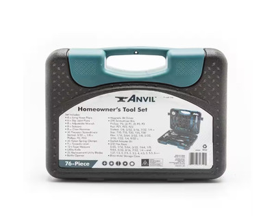 BRAND NEW 76-Piece SAE and Metric Homeowners Tool Kit with Case -Free shipping