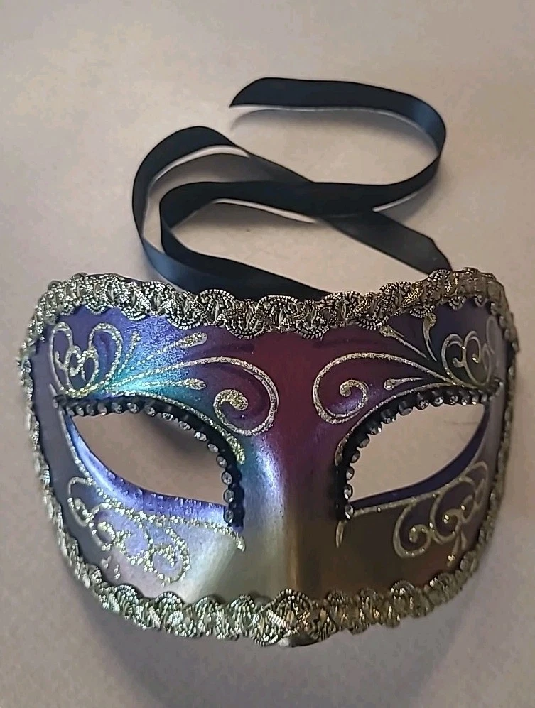 Vintage Venetian Decorative Mask Carta Alta Hand Made In Venice, Italy Rare!