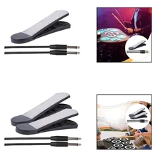 Drum Pedal Percussion Instrument Pedal with Connect Cable Replacement Black