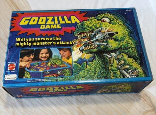 1978 Vintage Mattel Godzilla Game In Original Box HTF GREAT GRAPHICS