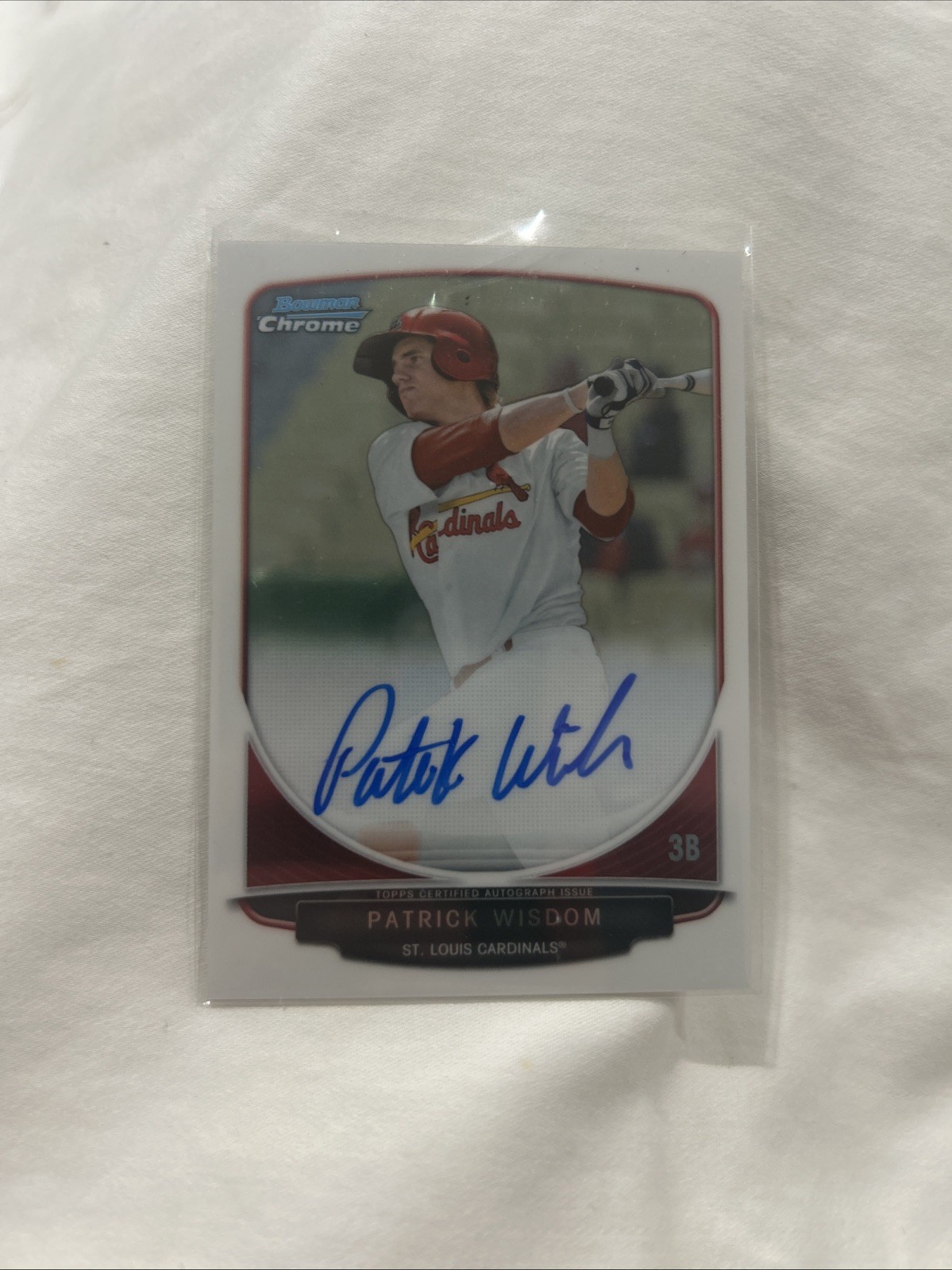 2013 Bowman - Chrome Prospects Autographs Patrick Wisdom #BCP-PW (AU, RC) Auto