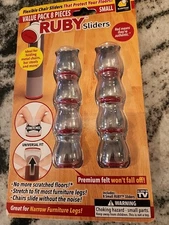 Ruby Sliders Flexible Chair Sliders 8 Pack Furniture Leg Covers Floor Protectors