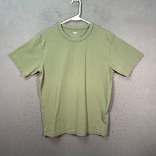 Uniqlo U Mens Size Medium Green Short-Sleeve Crewneck T-Shirt 100 Cotton