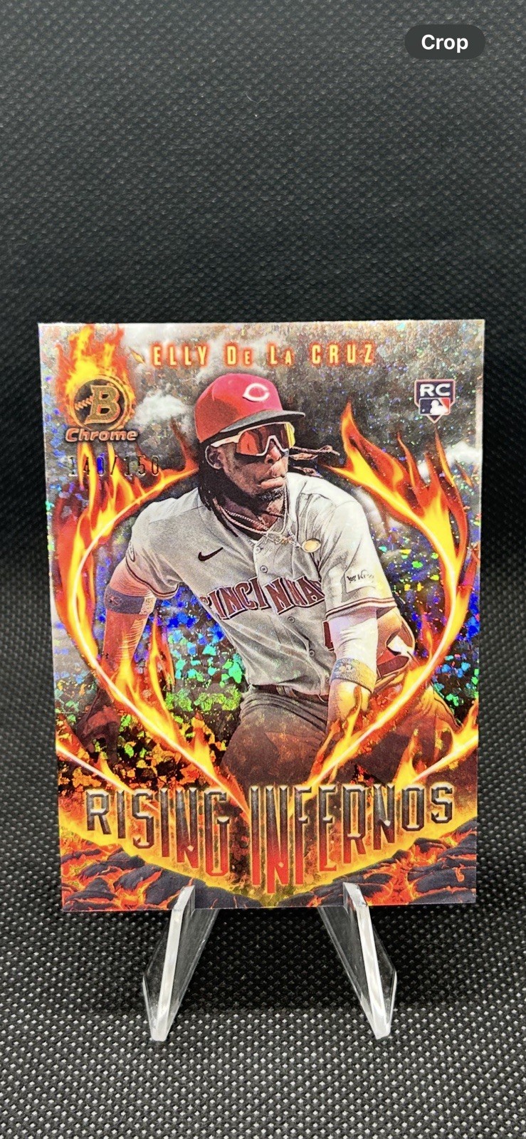 2024 Bowman-Rising Infernos Elly De La Cruz Mini-Diamond Refractor /150 (RC)