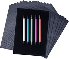 50 Sheets Black Graphite Carbon Transfer 8.5 x 11.5 inch Tracing Papers wit...