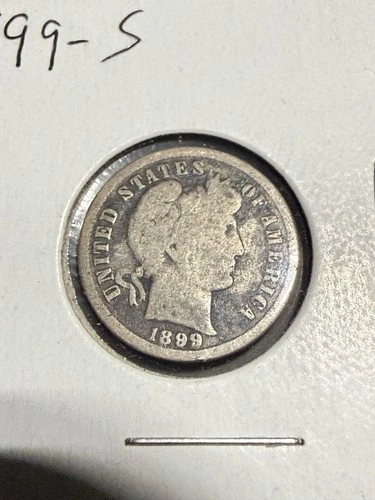 1899 S Barber Dime