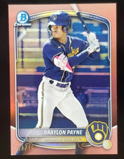 2025 Bowman Baseball - Braylon Payne True Rose Gold #'ed 4/15 Brewers Prospect
