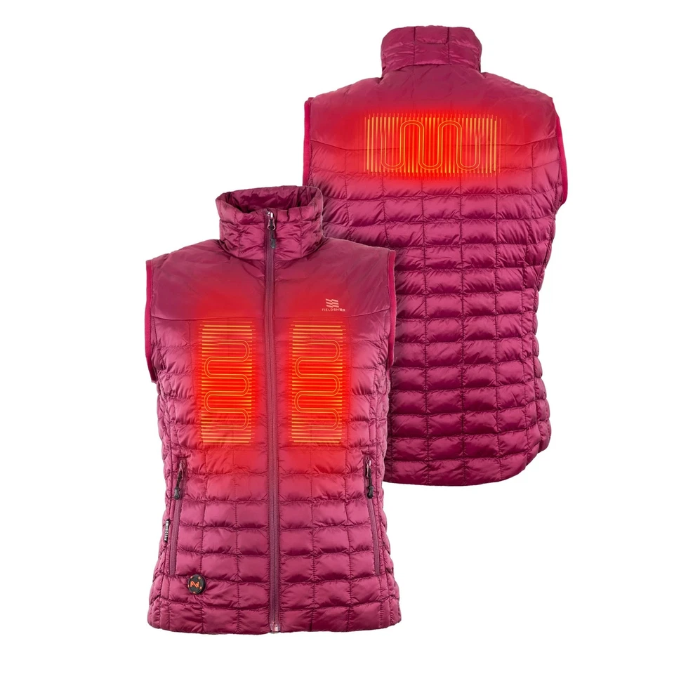 New Mobile Warming 7.4V Backcountry Women's Vest Burgundy - Image 2 of 4