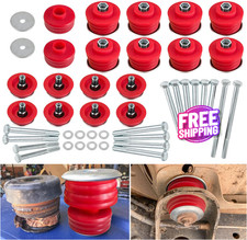 Soportes de cabina de carrocer a de poliuretano, manguitos de acero y herrajes.